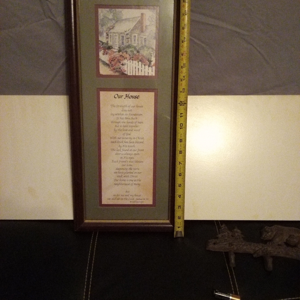 "Our House" Religious Water Color Poem/Painting